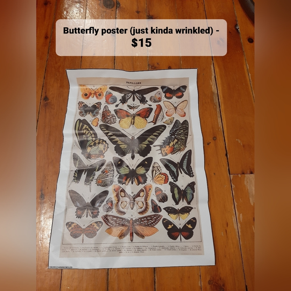 Selling butterfly poster